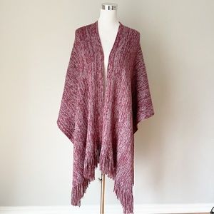 David and Young Purple Bohemian Fringe Wrap
